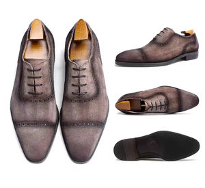 Factory Customized Men's Genuine Leather Slip-On Waterproof Breathable Lightweight Business Casual Wedding <b>Shoes</b> 2025 Designer - Product Image 4