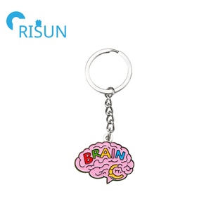 Llavero de Metal médico biológico anatomía órgano llavero personalizado anatómico neurológico cerebro esmalte llavero - Product Image 2