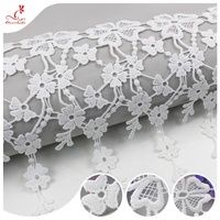Cheerslife – bordures en dentelle brodée fantaisie, ornement personnalisé en Polyester blanc, garniture en dentelle française pour robe de soirée de mariée