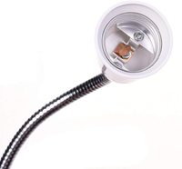 Adaptateur d'extension de douille de lumière E26/E27 col de cygne flexible pliable avec adaptateur de douille d'extension réglable de style vis pour lampes