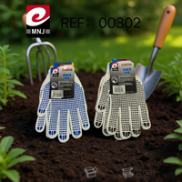 MNJ Glue Dot Gants antidérapants ambidextres en polyester enduit de nitrile, ajustement sûr, équipement de protection pour le travail en jardin, 12 pièces