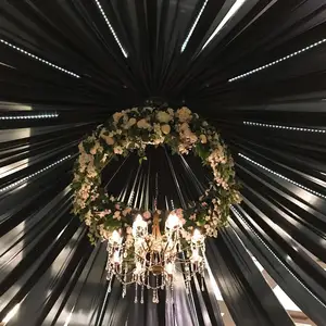 Ceiling Drapes Black Wedding Arch Draping 5FTx20FT Tent Drapes for Events Sheer Ceremony Canopy Ceiling Curtains Tulle Drapery