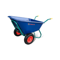 Fabricante profesional THECA 2 ruedas España carretilla C2/900 modelo plástico azul bandeja funcional con rueda neumática