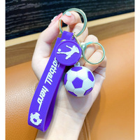 Simulation Football Keytag Mini Soccer Ball Keyfob Sports Stress Ball Keyholder Pendentifs pour Sports Football Party Favors