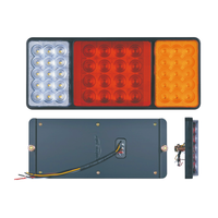 Aolittel YJ-2003D 46 LED 24V Feu de position latéral et feu arrière étanche pour camion IP67 325x136x53mm
