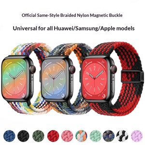 Correa Magnética Universal de Nailon Trenzado |   Compatible con Apple <span class=keywords><strong>Watch</strong></span>, <span class=keywords><strong>Huawei</strong></span> <span class=keywords><strong>GT</strong></span>, Samsung |   Correa de reloj de 18/20/22 mm - Product Image 1