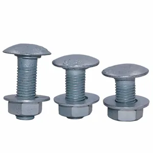 HDG Hot dipped galvanised Round Head Guardrail Splice Bolt And Nut