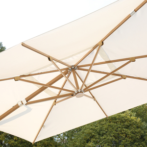 Grand parasol cantilever en aluminium de style européen avec LED pour terrasse, piscine, jardin, hôtel et parc - Product Image 5