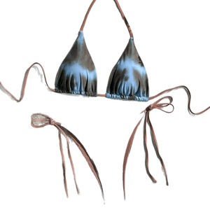 Bikini 2026 de Nueva Colección Europea y Americana, Estampado de Leopardo, Color Sólido, Sexy, Traje de Baño de Dos Piezas, Triangular, para Mujer - Product Image 4