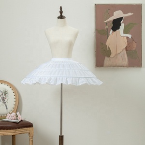 <span class=keywords><strong>Jupon</strong></span> de ballet volumineux pour enfants, avec 3 armatures en acier, style princesse, doublé, avec fleurs, 100% polyester - Product Image 1