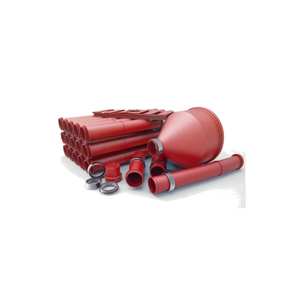 Yüksek karbonlu çelik gövde boruları, delik kazık için dökümlü in-situ beton kazıkları Tremie borusu - Product Image 1