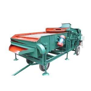 High Efficiency Mobile Wheat Maize Soybean Grain Cleaning Equipment Corn Stone Impurity Remover Screening Machine With Shakron