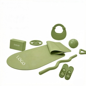 Ensemble de fitness pour la maison avec haltères en silicone rose personnalisés, tapis de yoga, <span class=keywords><strong>kit</strong></span> de Pilates, accessoires de yoga et de Pilates - Product Image 4