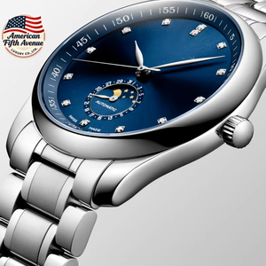 Reloj de Negocios para Hombre, Movimiento Mecánico Automático, Caja de Acero Inoxidable, Correa de Cuero Vacuno, Esfera de Cristal de Zafiro, Taquímetro, Resistente al Agua - Product Image 3