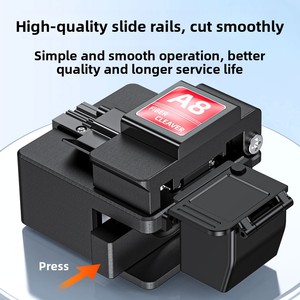 Cisaille à <span class=keywords><strong>fibre</strong></span> <span class=keywords><strong>optique</strong></span> de haute précision Saixian A8 pour câbles optiques universels à connexion à froid et à fusion à chaud, coupe-câbles automatique - Product Image 3