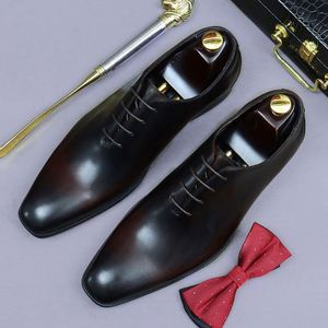 Handmade Cowhide Leather Men's Shoes High-end Genuine Cowhide Leather, Lightweight and Breathable, Business Formal Dress Shoes - Product Image 4
