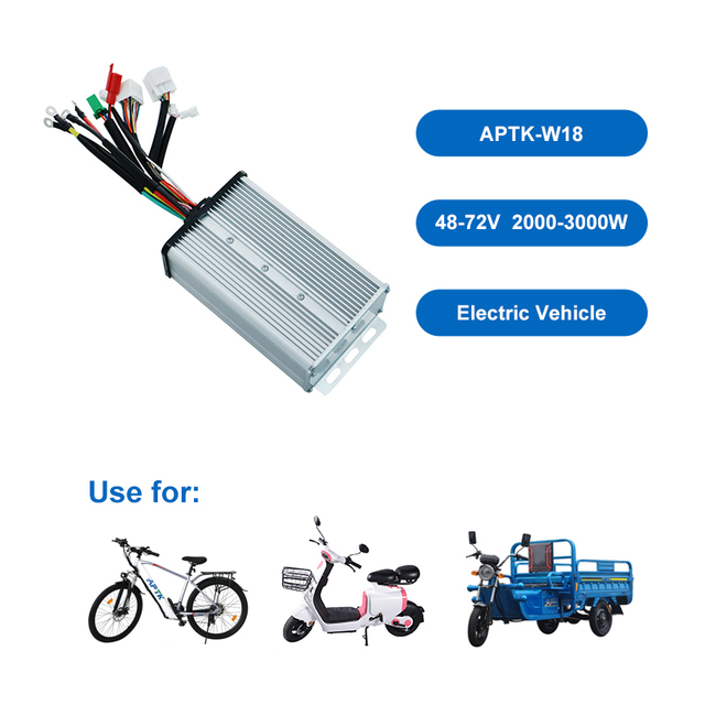 OEM Factory 2000W/3000W Electric Scooter Controller 48V/72V DC Motor Brushless Aluminum for Ebike Electric Bicycle Parts