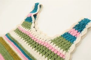 Pull <span class=keywords><strong>long</strong></span> pour <span class=keywords><strong>femme</strong></span> en <span class=keywords><strong>crochet</strong></span> personnalisé avec décoration florale, hauts en tricot de printemps, hauts sans manches - Product Image 3