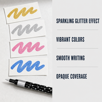 Marqueurs pailletés 12 couleurs, pointe pinceau, encre métallique pour cartes de vœux, scrapbooking, loisirs créatifs, décoration de cadeaux, logo personnalisé