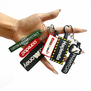 Personalized Company Logo Promotional PVC Keychain 2D 3D Soft Rubberized PVC Keyring for Business Gifts