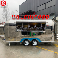 Remorque de restauration avec cuisine mobile Logos personnalisés et conceptions d'autocollants professionnels pour camion de barbecue de remorque d'affaires de cuisine de rue