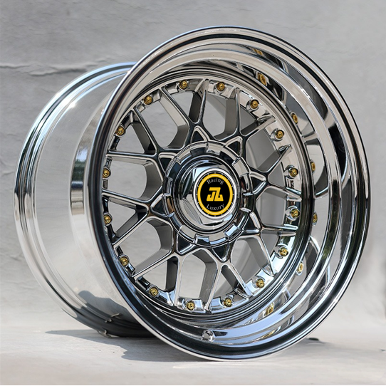 Chrome + Rivet doré