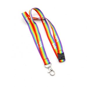 Sangles de téléphone portable QM Rainbow, impression sérigraphique, cordons de cou pour clés, porte-carte d'identité, cordon en polyester coloré - Product Image 4