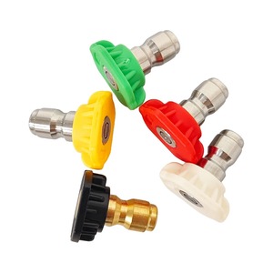 5 embouts de buse à jet plat en acier inoxydable, raccord rapide 1/4 pouce, <span class=keywords><strong>pour</strong></span> pistolet de lavage <span class=keywords><strong>haute</strong></span> <span class=keywords><strong>pression</strong></span> - Product Image 2