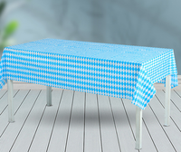 Nappe de table bavaroise pour l'Oktoberfest, bleu et blanc, nappe à carreaux avec drapeau bavarois pour l'Oktoberfest