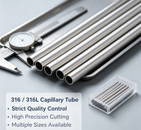 Tube micro-capillaire sans soudure en acier inoxydable TP316/316L de la marque XJL, finition de surface BA/EP, dimensions personnalisables, électronique