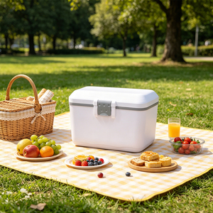 Glacières isothermes portables 8L <span class=keywords><strong>l</strong></span>égères pour camping, pique-nique, réunions <span class=keywords><strong>de</strong></span> famille, conservation des aliments et des boissons au frais - Product Image 1