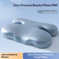 Almohada de Espuma Viscoelástica Antiarrugas con Suspensión Facial, Cero Presión, Hueco para Orejas, Soporte Cervical para Dormir de Lado o Boca Arriba