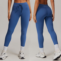 Pantalon de fitness taille haute, resserrement du ventre et levage des fesses, portez un beau pantalon de sport de course à pied à la conception des fesses