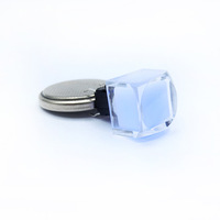 Sakelar Tact 6x6x17mm dengan LED Biru dan Tutup Kristal, Tombol Tekan 6p Dip, Sakelar Berlampu