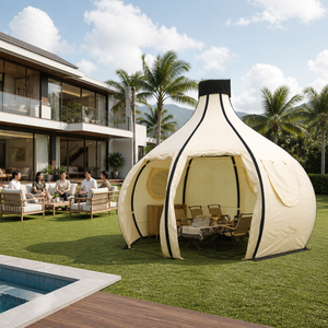 Dôme géodésique de camping de luxe, yourte en forme d'oignon, imperméable, pour glamping, hôtel familial en plein air, résistant au vent, auvergne de réception robuste - Product Image 4