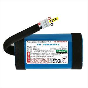 A3117 18650-2S 7.4V 2600毫安时锂离子电池，用于SoundCore <span class=keywords><strong>3</strong></span>扬声器Z2263 - Product Image 4