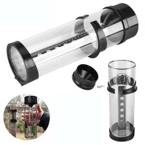 250ml Précis <span class=keywords><strong>Collecteur</strong></span> <span class=keywords><strong>de</strong></span> <span class=keywords><strong>Pluie</strong></span> Extérieur Transparent Résistant aux Intempéries Jardin En Plastique Pluviomètre pour Jardinage - Product Image 1