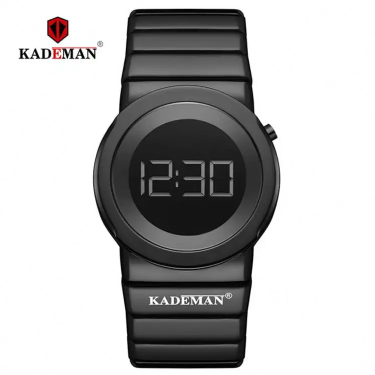 KADEMAN-reloj digital para mujer, pulsera de acero inoxidable excel, resistente al agua, luz LED, diseño Simple, 9052