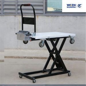 Chariot élévateur à plateforme mobile électrique hydraulique WGZN portable avec chariot à fourches à ciseaux pour manutention automobile - Product Image 1