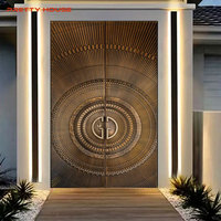 Puertas Residenciales Modernas con Cerraduras Inteligentes, Puerta Pivotante de Aluminio para Entrada Principal, Uso en Escuelas y Centros Comerciales