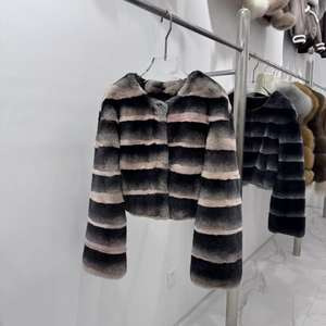 เสื้อโค้ทแขนยาวสำหรับผู้หญิงเสื้อแจ็กเก็ตขนกระต่ายย้อมสีสำหรับ2025 - Product Image 2