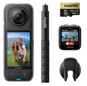 Insta360 X4 GPS Bundle 8K Waterproof Insta 360 Action Camera Wide Angle Video Invisible Selfie Stick Removable Lens Guards