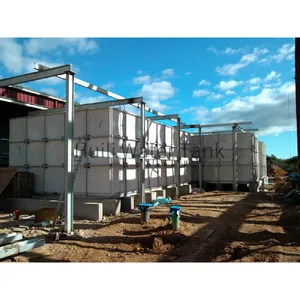 خزان مياه من الألياف الزجاجية GRP للبيع من المصنع لماليزيا والكويت 10000 50000 لتر جالون خزان تخزين مياه معزول للمطر