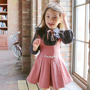 Korea Kids Wear Cotton Patiyala Girls Chinese Boutique Backless <b>Halter</b> Autumn <b>Satin</b> Knee-Length Children Dress - Product Image 4