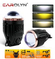 Projecteur de feux de brouillard LED 3 couleurs 90W, étanche, avec lentille, remplacement OEM pour Toyota Honda Ford - Vente chaude