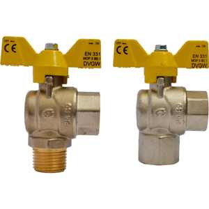 Válvula de bola de ángulo de mariposa de aluminio de 3/4 M/F, apagado y Control Manual para agua, aceite, base ácida, OEM personalizable - Product Image 1