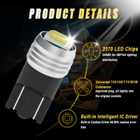 Bombillas LED G-view 194, 10-60V, 168 2825 T10 W5W, Bombilla LED de Luz Blanca para el Interior del Automóvil, Tablero, Indicadores, Luces de Matrícula