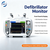 Défibrillateur biphasique portable AED avec électrodes ECG SpO2 pour les secours d'ambulance et les établissements médicaux