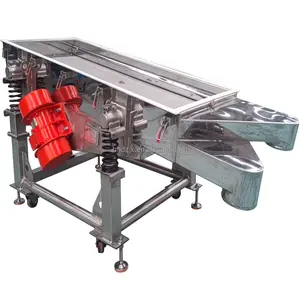 DZJX 4 Size Stainless Steel Tray Linear Vibrating Screen Sieve For Cashew Nuts Melon Seeds Charcoal Particles Screen
