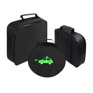 Sac de rangement pour câble de recharge de véhicule électrique, étui de voyage cylindrique noir portable pour le rangement du chargeur EV - Product Image 1